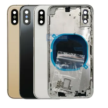 Terug Behuizing Voor de iPhone X Xs Max Xr Terug Accu Deur Glas met Midden Chassis SIM-Lade Belangrijkste Onderdelen