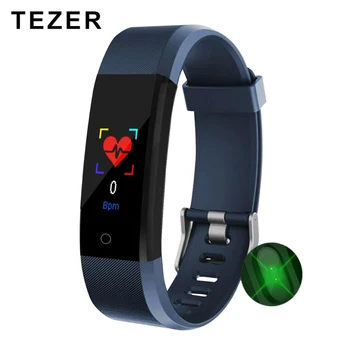 TEZER 115 Plus Smart Armband Sport Fitness tracker Horloge Smartband bloeddruk Hartslag Monitor Smart band Polsbandje Mannen