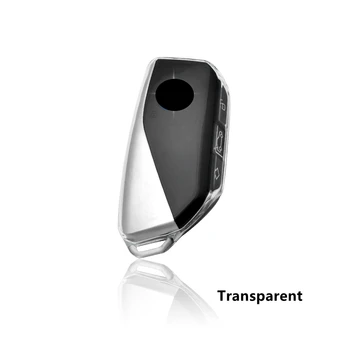Transparante Soft TPU Auto Sleutel behuizing Shell voor 2023 BMW Energie Ix XM I7 X7 7-Serie Smart Remote Key Beschermen Tas Accessoires