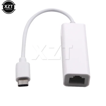 USB-C Type C Ethernet-USB-C-RJ45 Netwerk Card Splitter Adapter Lan-Adapter 10/100Mbps voor MacBook PC-Laptop-Kabel Accessoires