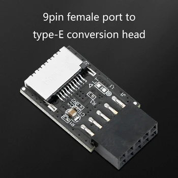 USB-Voorpaneel Adapter Type-E Female naar USB 2.0-9-POLIGE Female Adapter Header voor Computer Mothertherboard H8WD