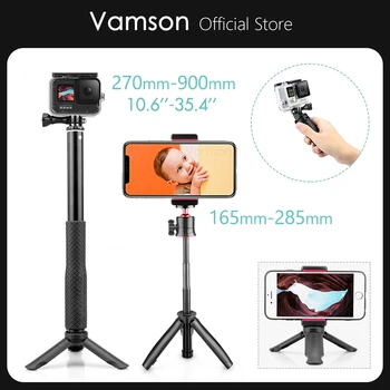 Vamson Selfie Stick voor de iPhone, Samsung Xiaomi Huawei Monopod Statief met Telefoon Houder Mount voor GoPro 10 9 8 7 voor SJCAM voor Yi