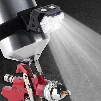 Verf Spary Pistool Licht USB Rechargerable Automotive Paint Gun LED-Licht met 4 Modus 45° Adjustables Body Paint Sprayer Bijlage