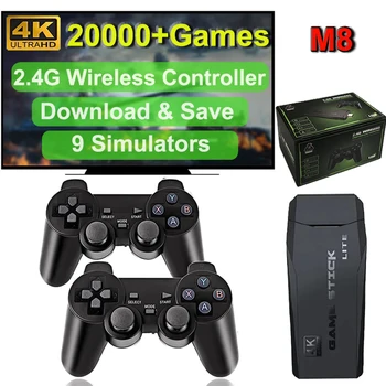 Video Game Console Ingebouwde 20000 Games Draadloze Controller TV-Spel Stick 4K HD Retro Mini Handheld Game Speler