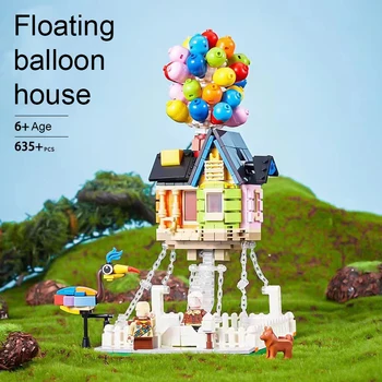 Vliegende Float Ballon Huis bouwstenen Stad Architectuur Tensegrity Sculpturen uit de Klassieke oudheid met Figuur Dieren Kinderen Speelgoed