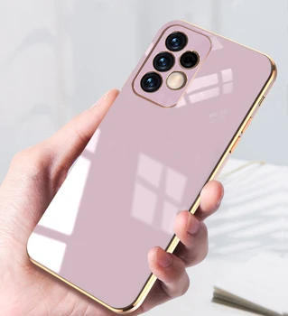 Voor de Samsung Galaxy A53 A52S A51 A52 A13 A73 A71 A72 A32 A33 A12 A22 A14 A34 A54 A74 4G 5G Geval Schattig Luxe Plating Telefoon Cover