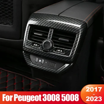 Voor Peugeot 3008 5008 GT 2017 2018 2019 2020 2021 2022 2023 3008GT Auto Achter Airconditioning Vent Outlet Hoes Accessoires