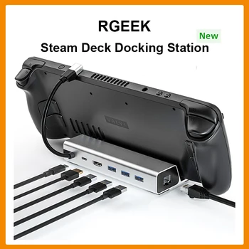 Voor Stoom-Dek-Console-Dock TV-Standaard 6 in 1 Hub Aluminium Dock Voor de Asus ROG Bondgenoot 60Hz HDMI Type C met RJ45-Poort