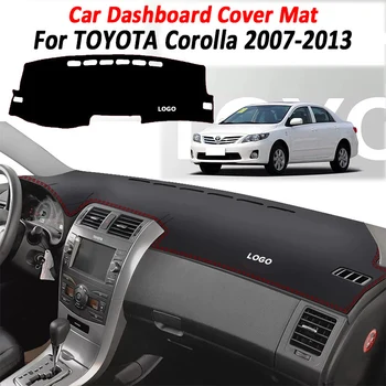 Voor Toyota Corolla 2007-2013 2014 XLE GL Auto Dashboard Cover Mat Dash Board Schaduw Pad Anti-UV-Kunstleer Accessoires