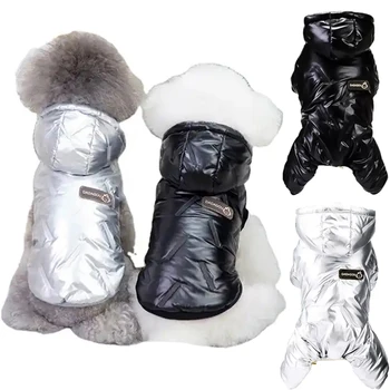 Waterdichte Winter Warm Hond Jumpsuit voor Kleine Honden Kostuums Leren Puppy Jas Chihuahua Jas Shih franse Bulldog Kleding