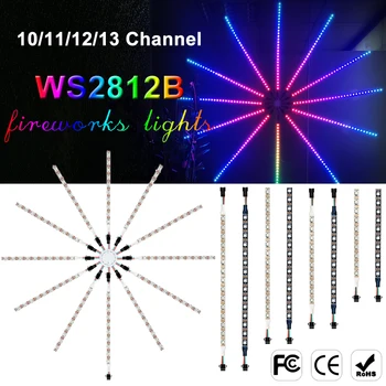WS2812B LED-Vuurwerk 10/11/12/13 Kanaal Ronde Paneel WS2812 5050 RGB Individueel Adresseerbare Led Strip 10Led 15Led DC5V
