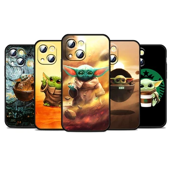 Yoda Baby Schattige Star Wars Case Voor Apple iPhone 14 13 11 12 Mini Pro XS MAX XR X 8 7 Silicone Soft Black Cover Coque Core 