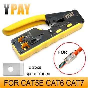 YPAY alles in één rj45 tang crimper cat5 cat6 cat7 network tools rj-45 ethernet-kabel Stripper drukken klem tang rg45 lan