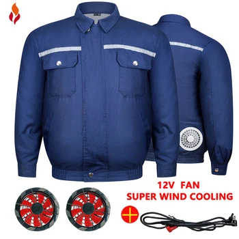 Zomer Outdoor Ventilator Jacket Mannen Airconditioning Kleding Zon-Protcetive Jas Bouw visserij Kleding Jas